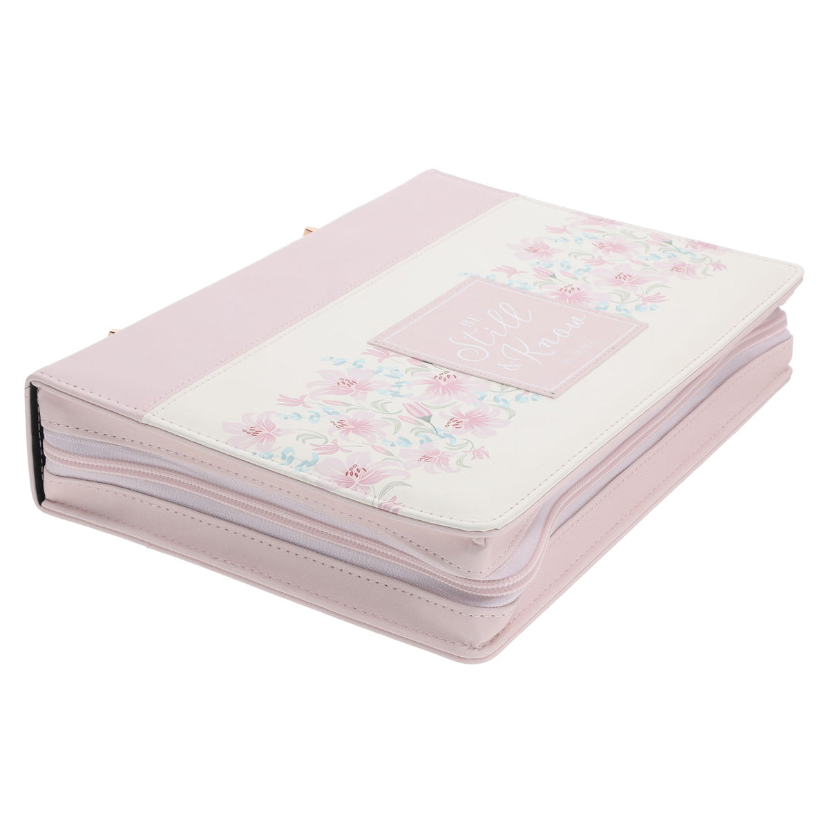 Be Still & Know Pink Faux Leather Bible Bag