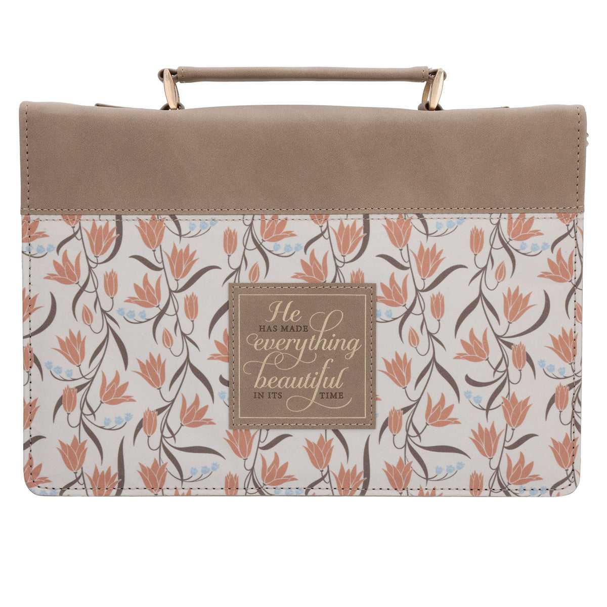 He Has Made Everything Beautiful in Its Time Faux Leather Bible Bag