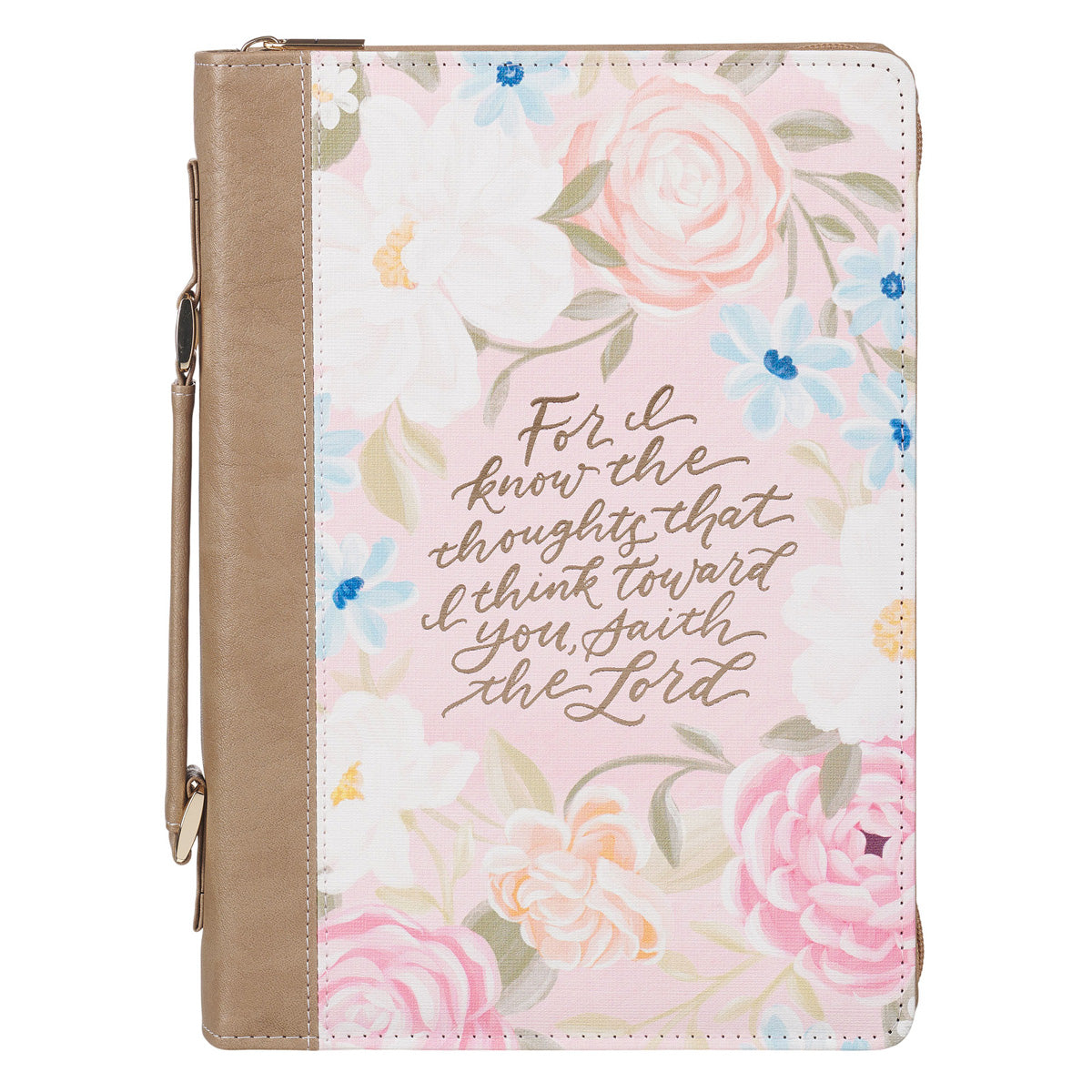For I Know the Thoughts That I Think Toward You, Saith the Lord Faux Leather Bible Bag