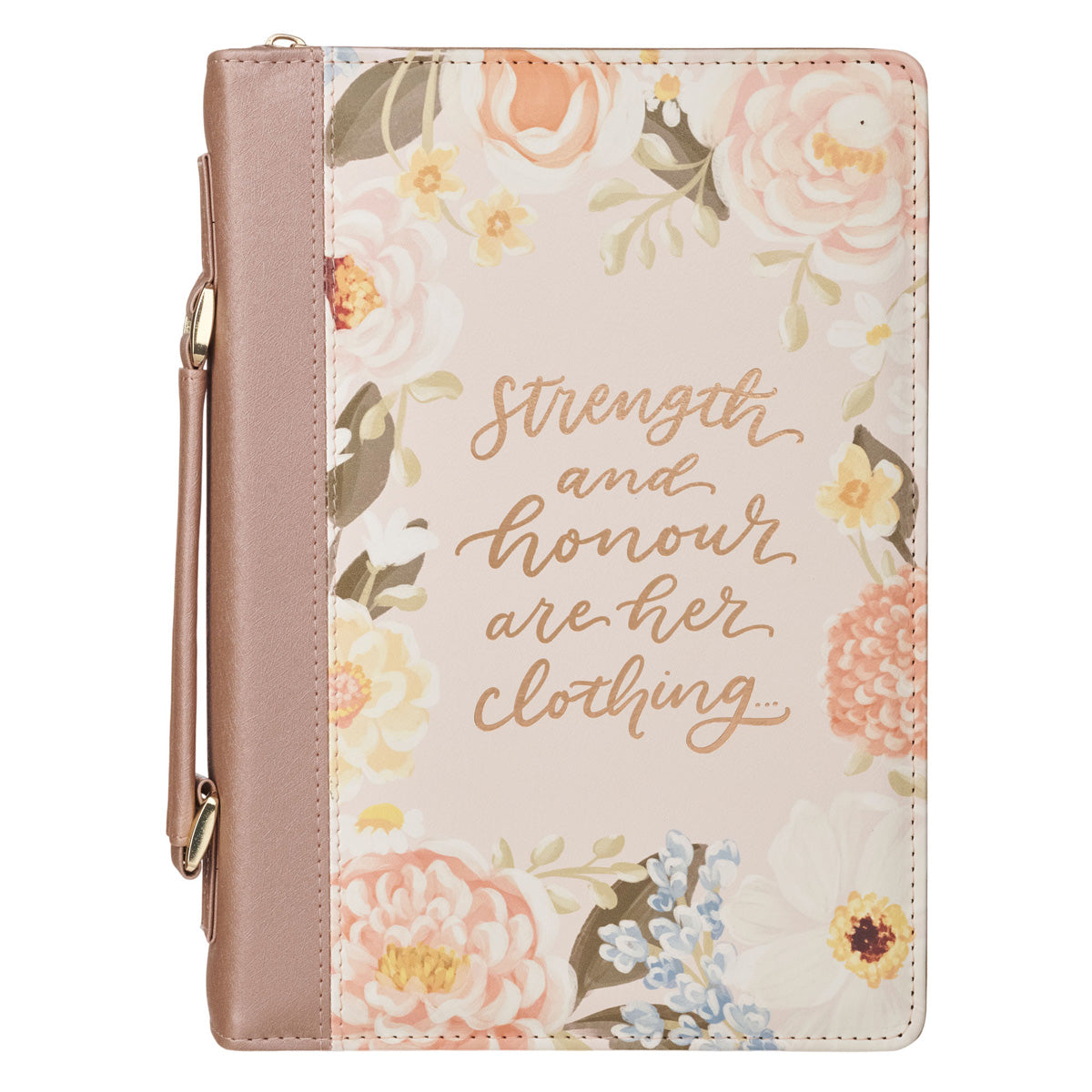 Strength and Honour Are Her Clothing Faux Leather Bible Bag