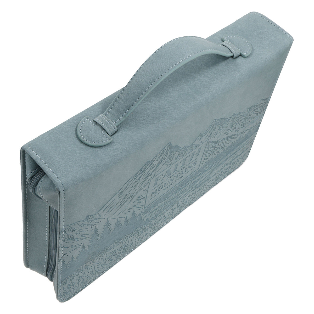 Faith Can Move Mountains Faux Leather Bible Bag