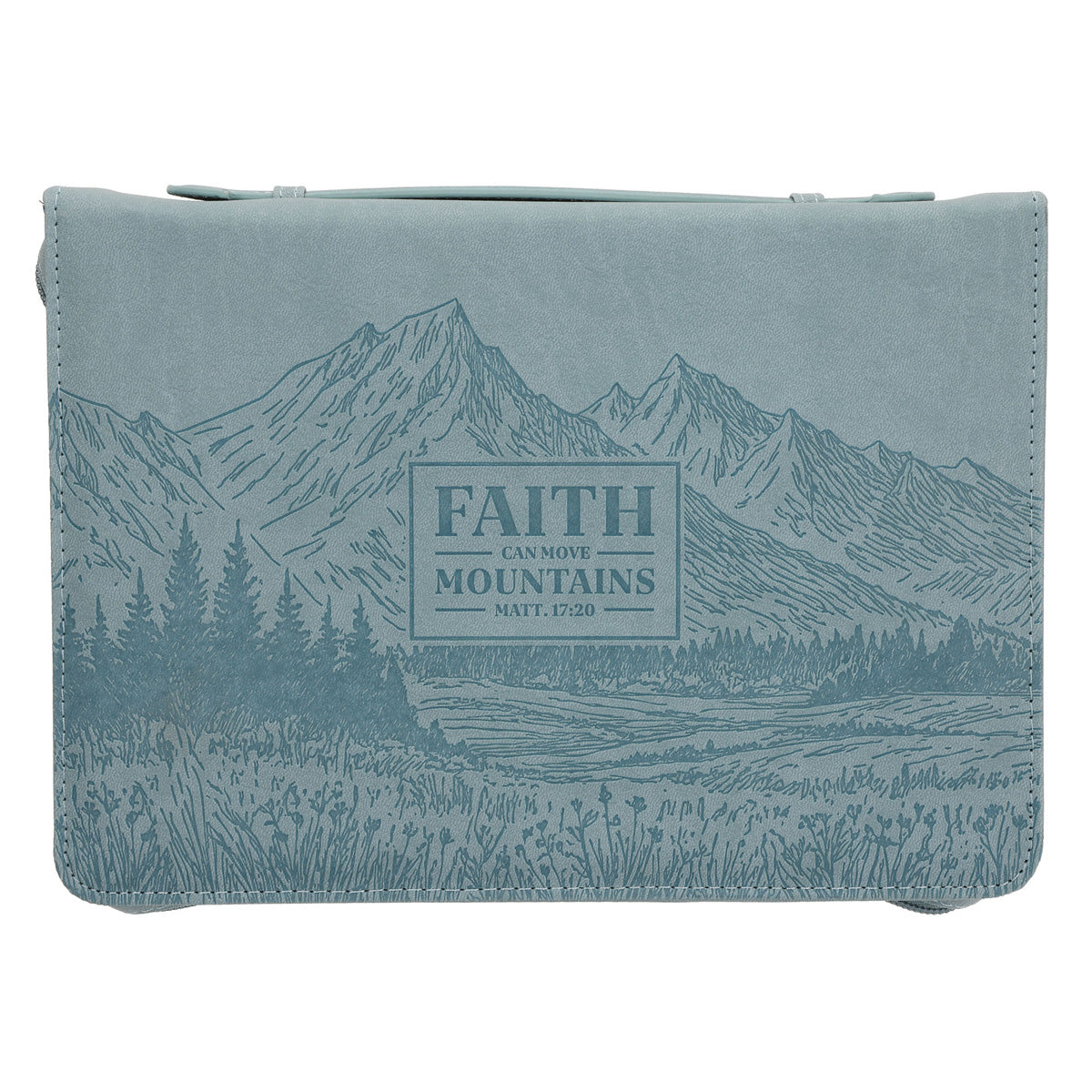 Faith Can Move Mountains Faux Leather Bible Bag