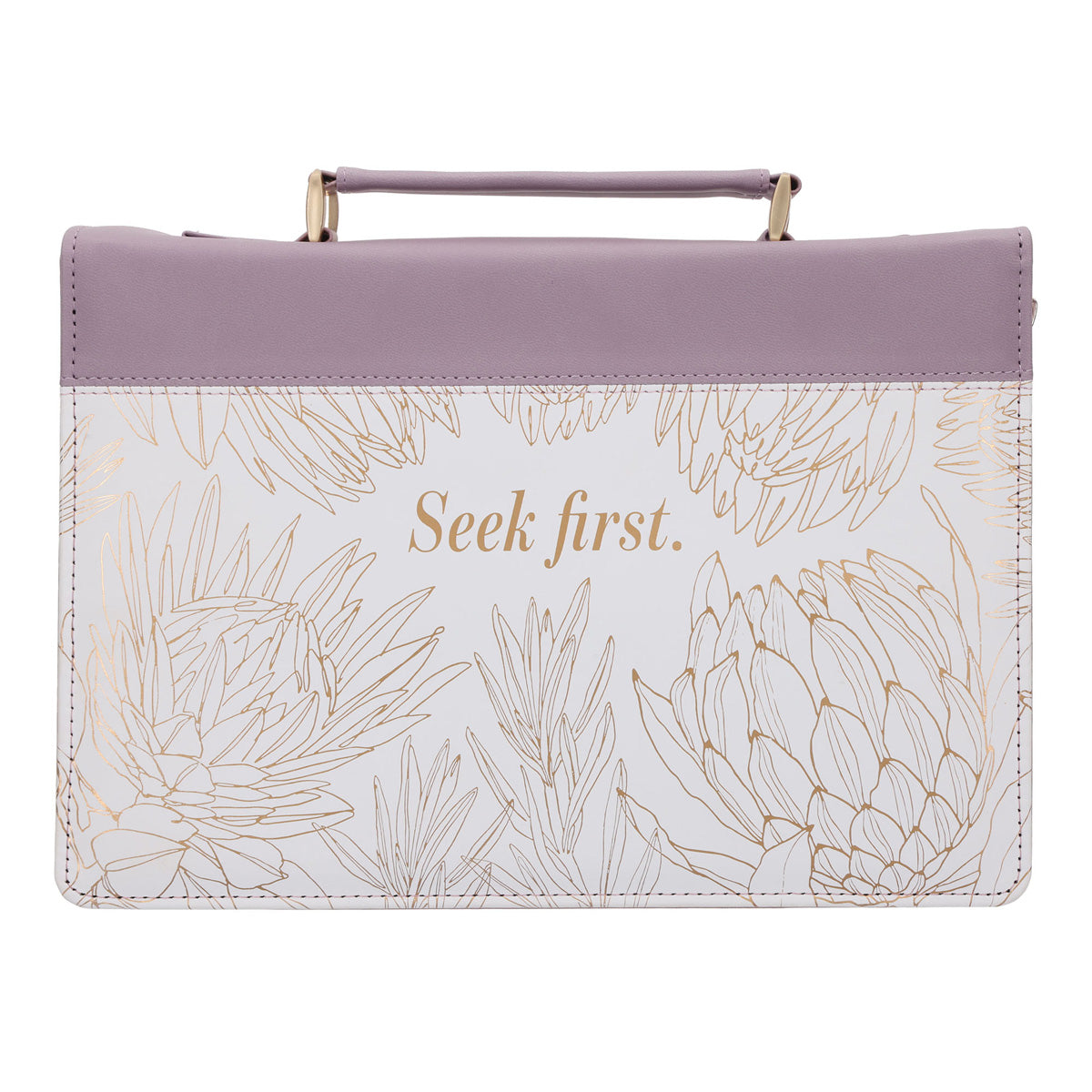 Seek First Protea Faux Leather Bible Bag