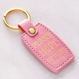 Plans To Give You Hope And A Future Faux Leather Key Ring - Jeremiah 29:11