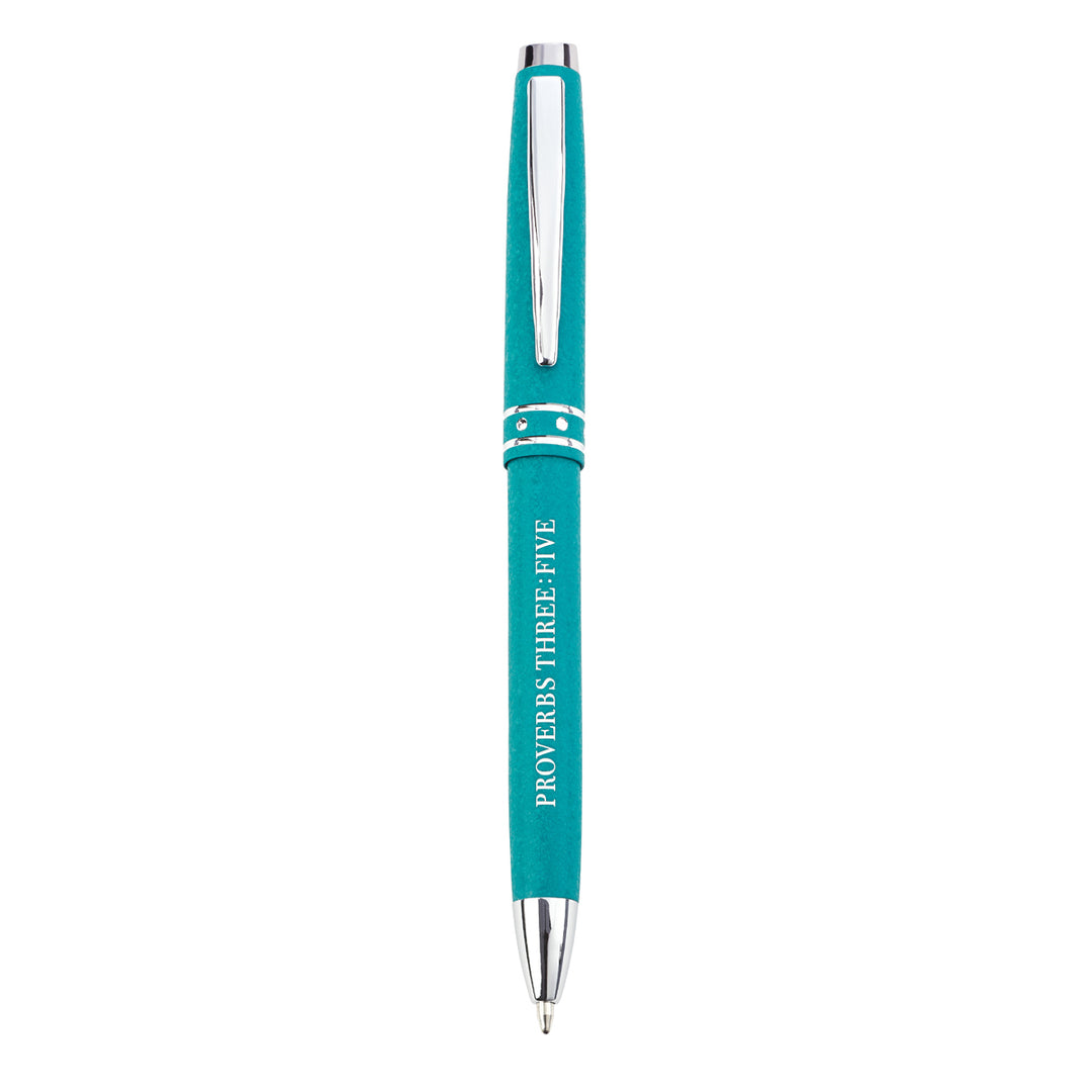 Proverbs 3:5 Trust In The Lord With All Your Heart Turquoise (Metal Pen In Tube)