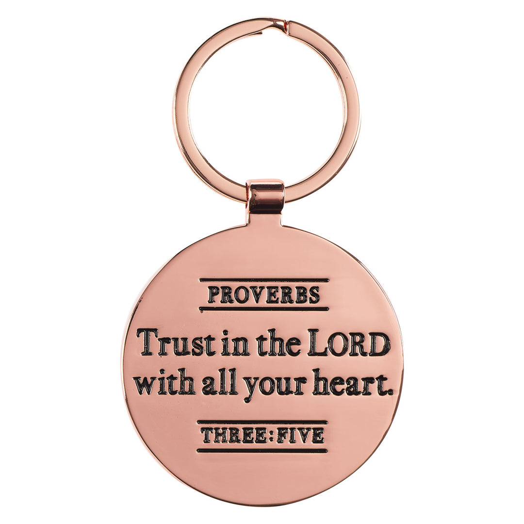 Trust In The Lord Metal Key Ring In A Tin - Proverbs 3:5