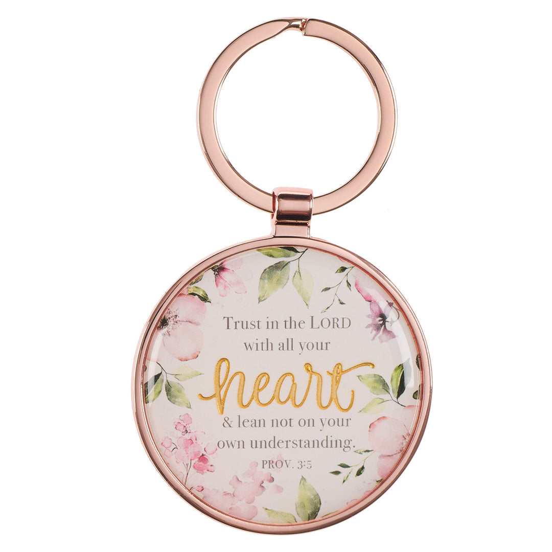 Trust In The Lord Metal Key Ring In A Tin - Proverbs 3:5