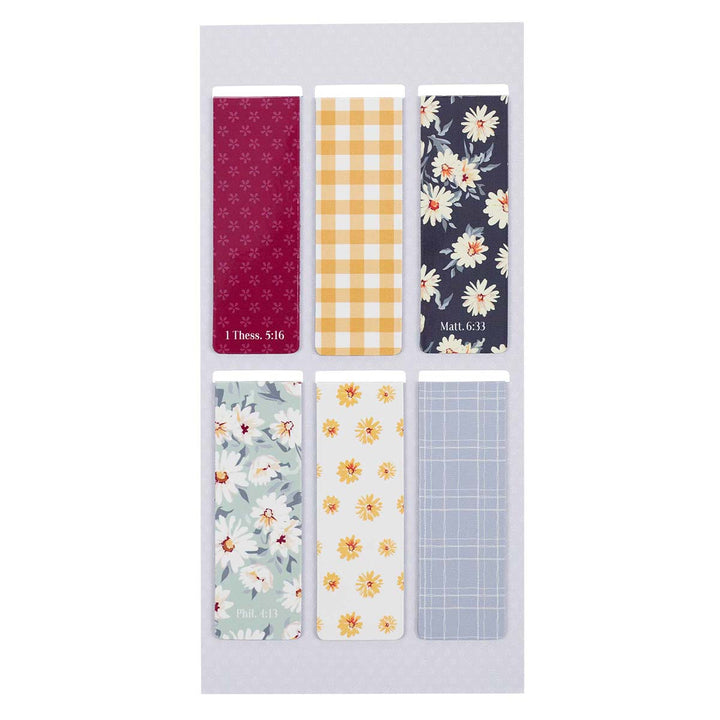 Daisies Magnetic Bookmarks Set Of 6