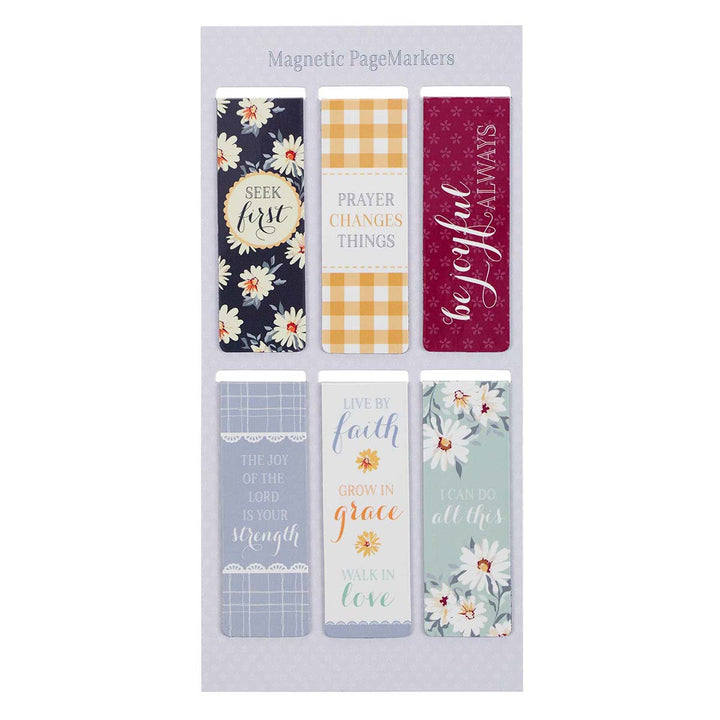 Daisies Magnetic Bookmarks Set Of 6