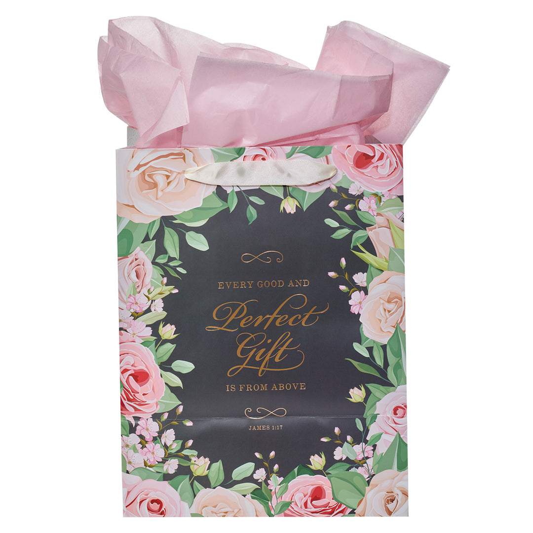 Every Good & Perfect Gift Is From Above Large Portrait Gift Bag With Card