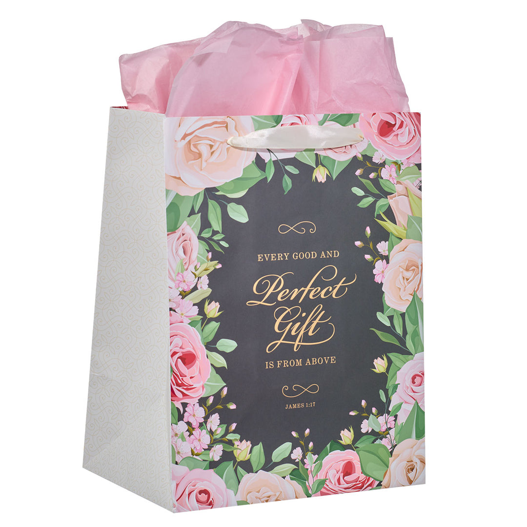 Every Good & Perfect Gift Is From Above Large Portrait Gift Bag With Card