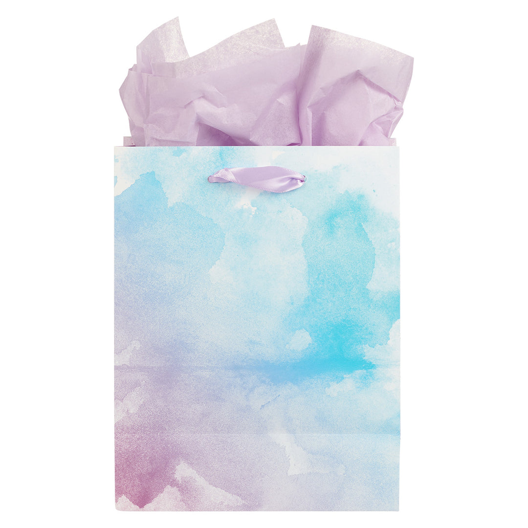 Be Still Watercolor Medium Gift Bag With Gift Tag - Psalm 46:10