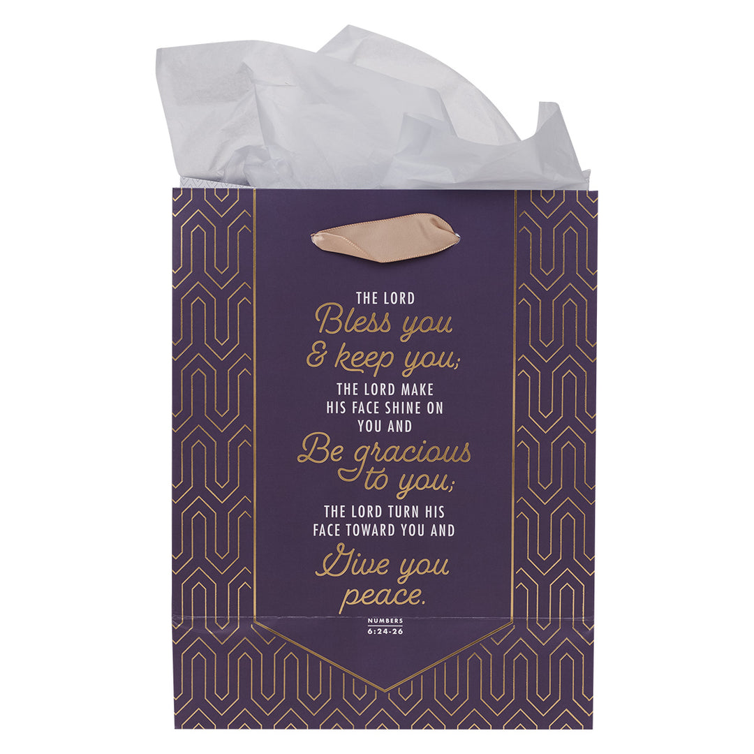 The Lord Bless You & Keep You Medium Gift Bag With Gift Tag - Numbers 6:24