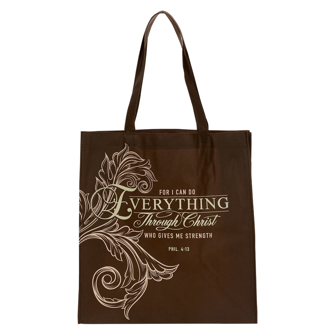 For I Can Do Everything Through Christ Non-Woven Tote Bag - Phil. 4:13