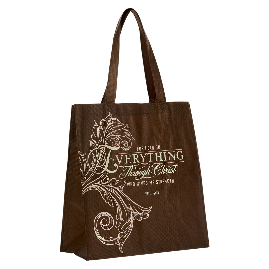 For I Can Do Everything Through Christ Non-Woven Tote Bag - Phil. 4:13