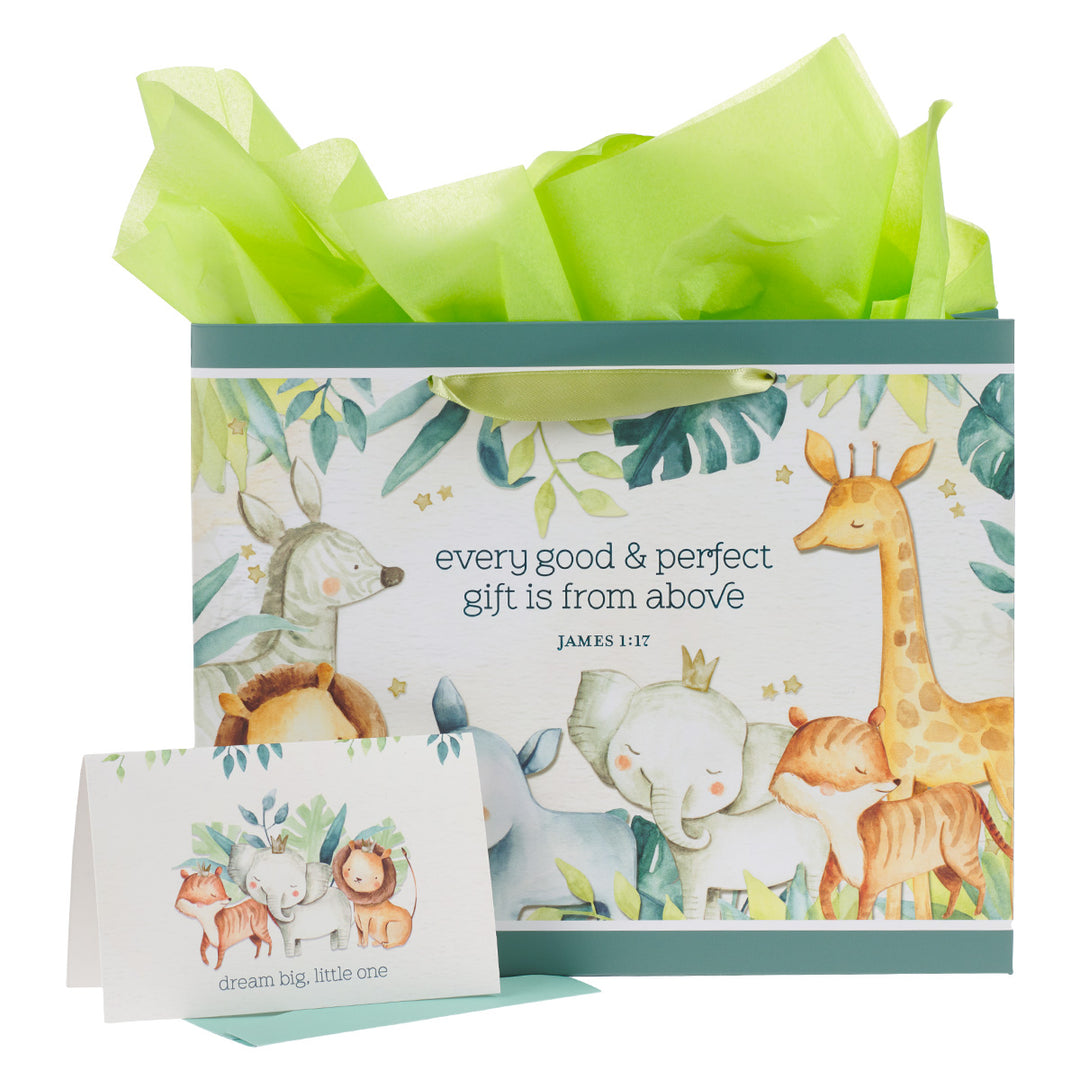Every Good & Perfect Gift Is From Above Large Landscape Gift Bag With Card - James 1:17