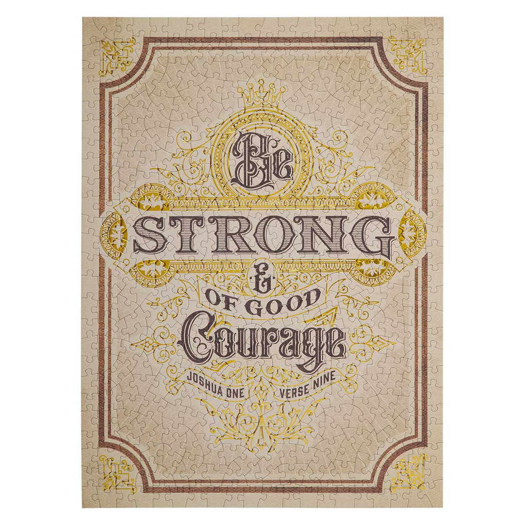 Be Strong & of Good Courage 500 Piece Cardboard Puzzle