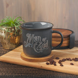 Man Of God Black And Grey Ceramic Mug - 1 Timothy 6:11