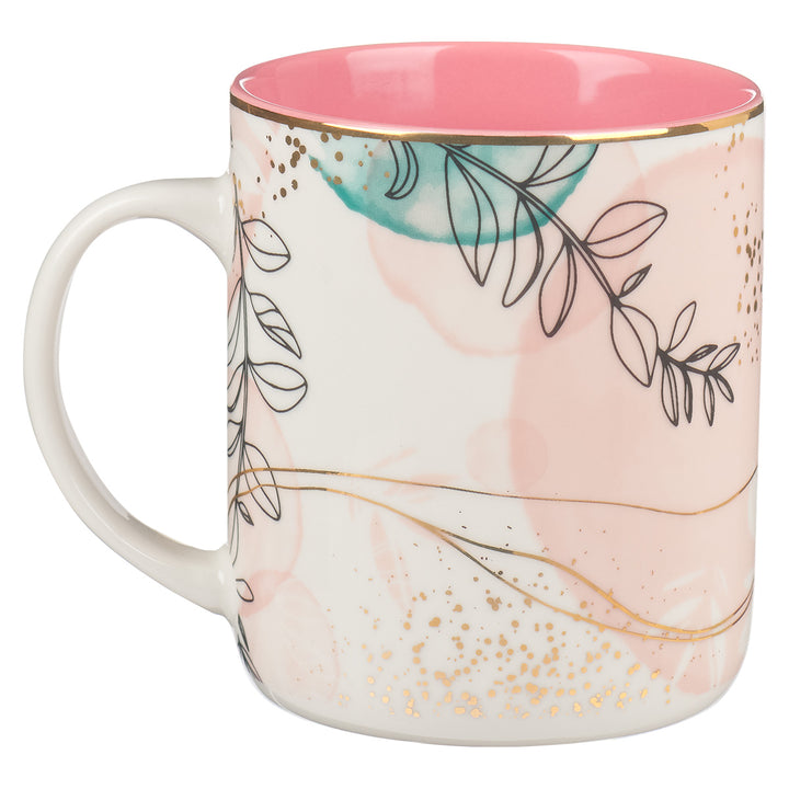 Plans To Give You Hope And A Future Pink Interior Ceramic Mug - Jeremiah 29:11