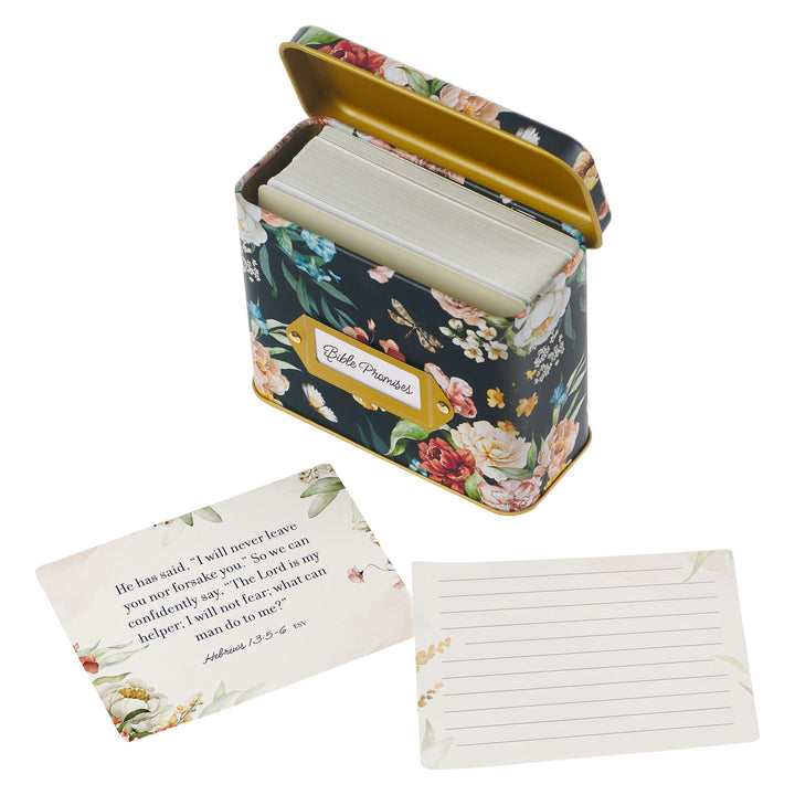 Bible Promises Cards In Tin Multi Color Floral