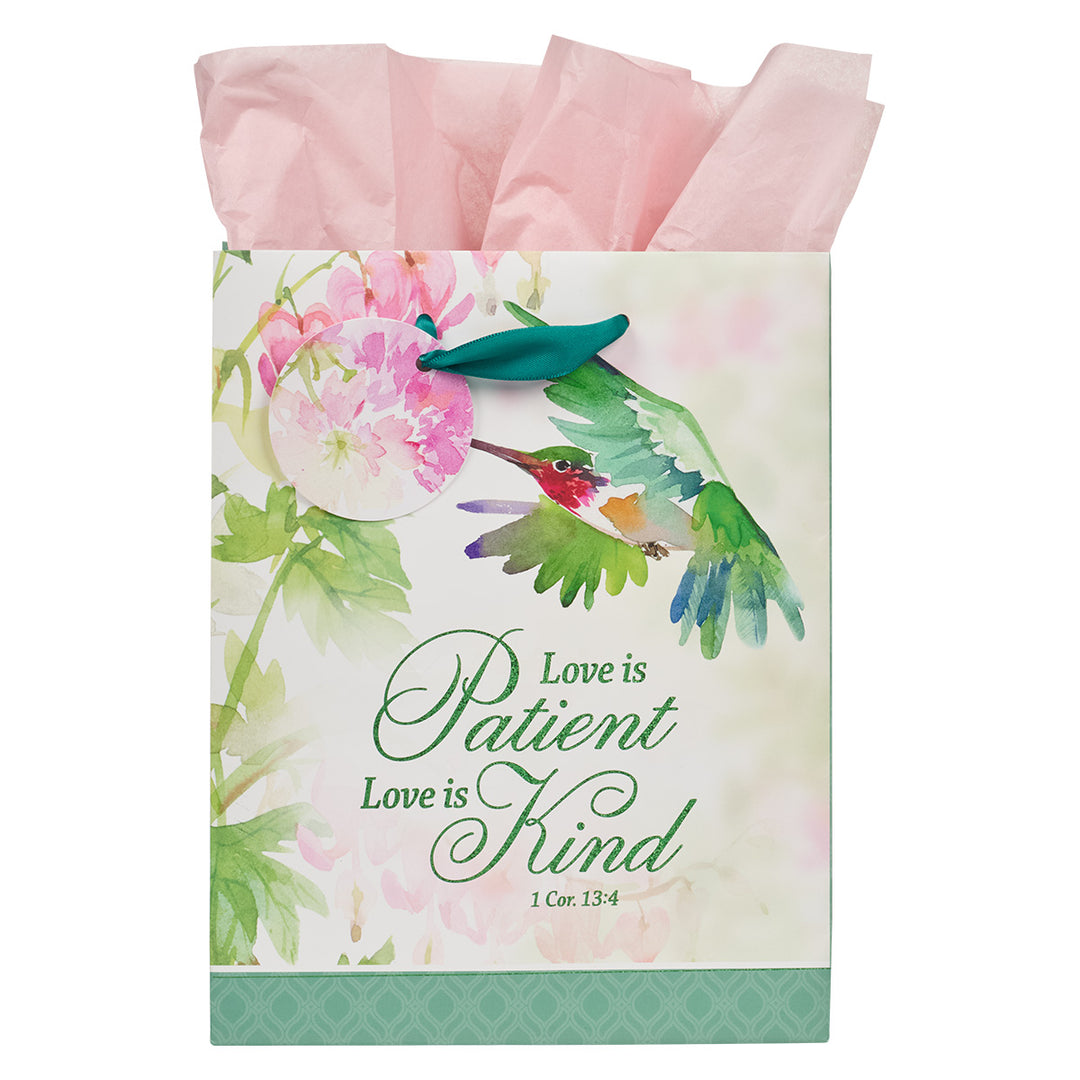 Love is Patient Love is Kind Medium Gift Bag with Gift Tag