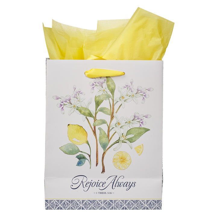 Rejoice Always Medium Gift Bag with Gift Tag