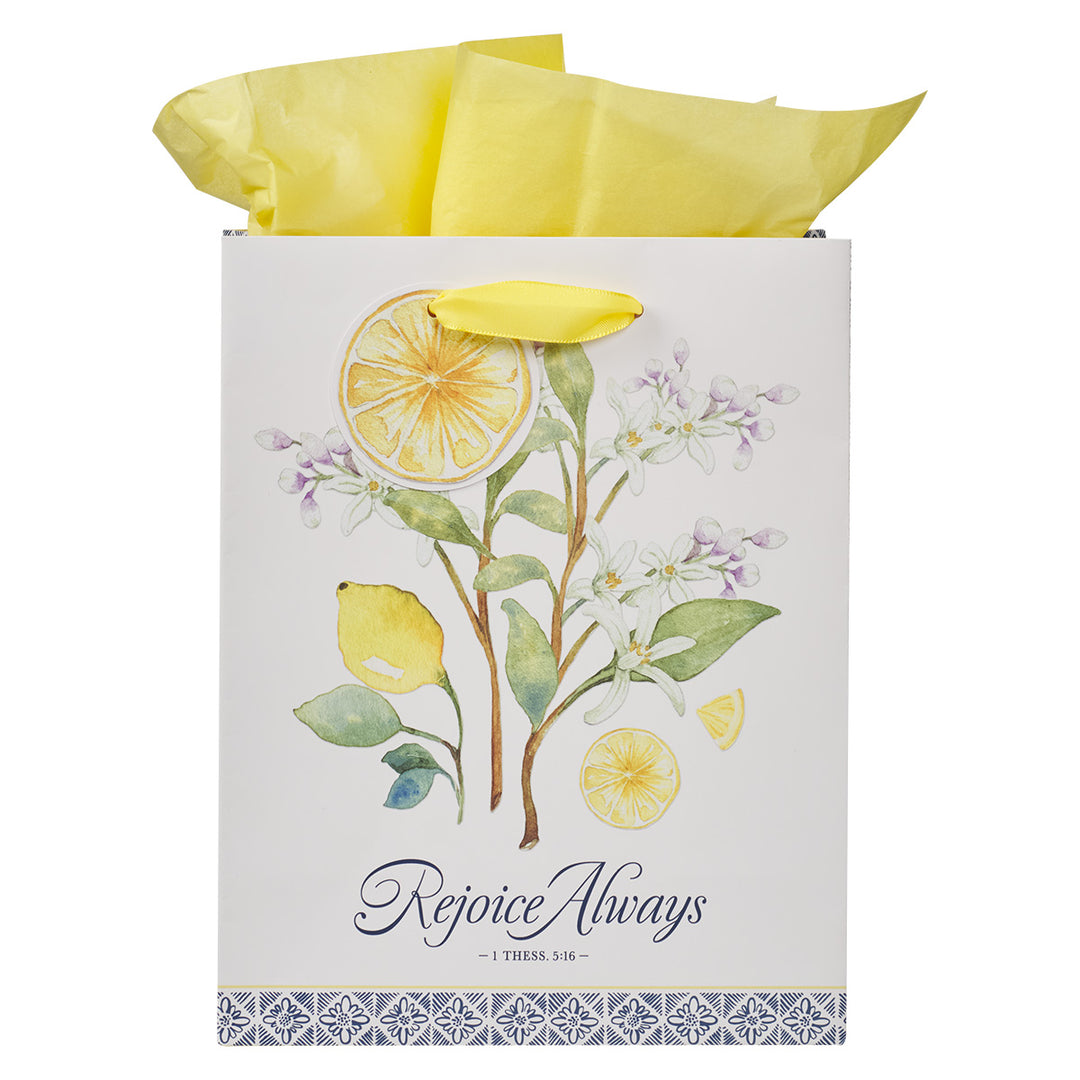 Rejoice Always Medium Gift Bag with Gift Tag