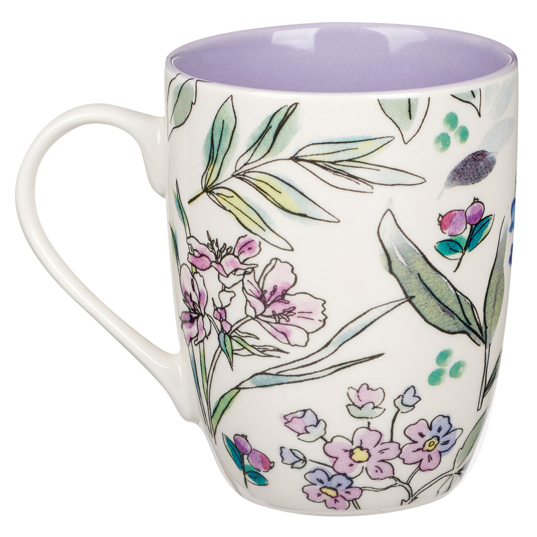 Amazing Grace Ceramic Mug With Purple Interior