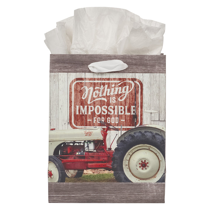 Nothing is Impossible for God Medium Gift Bag with Gift Tag