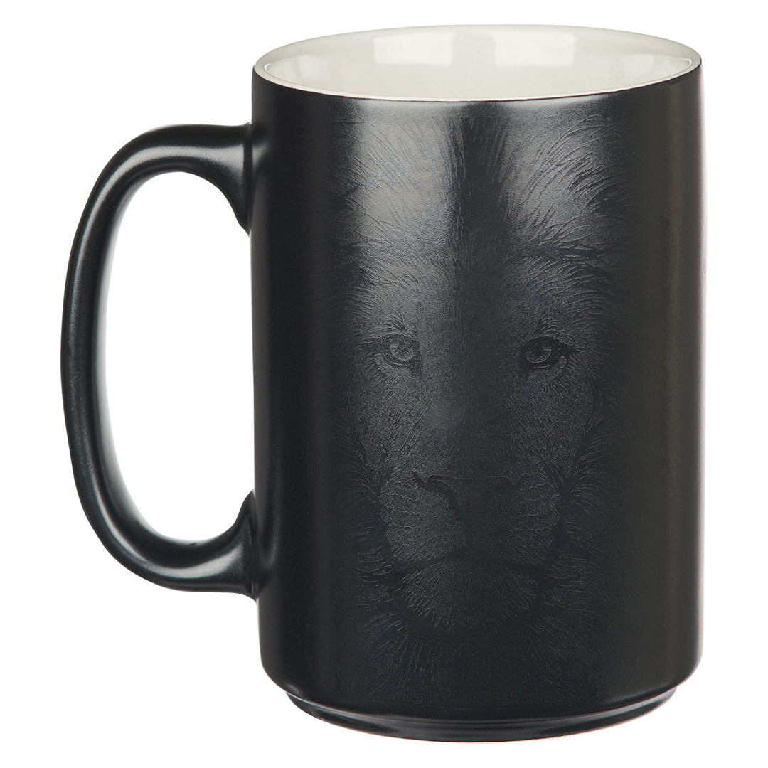 Be Strong And Courageous Black Ceramic Mug - Joshua 1:9