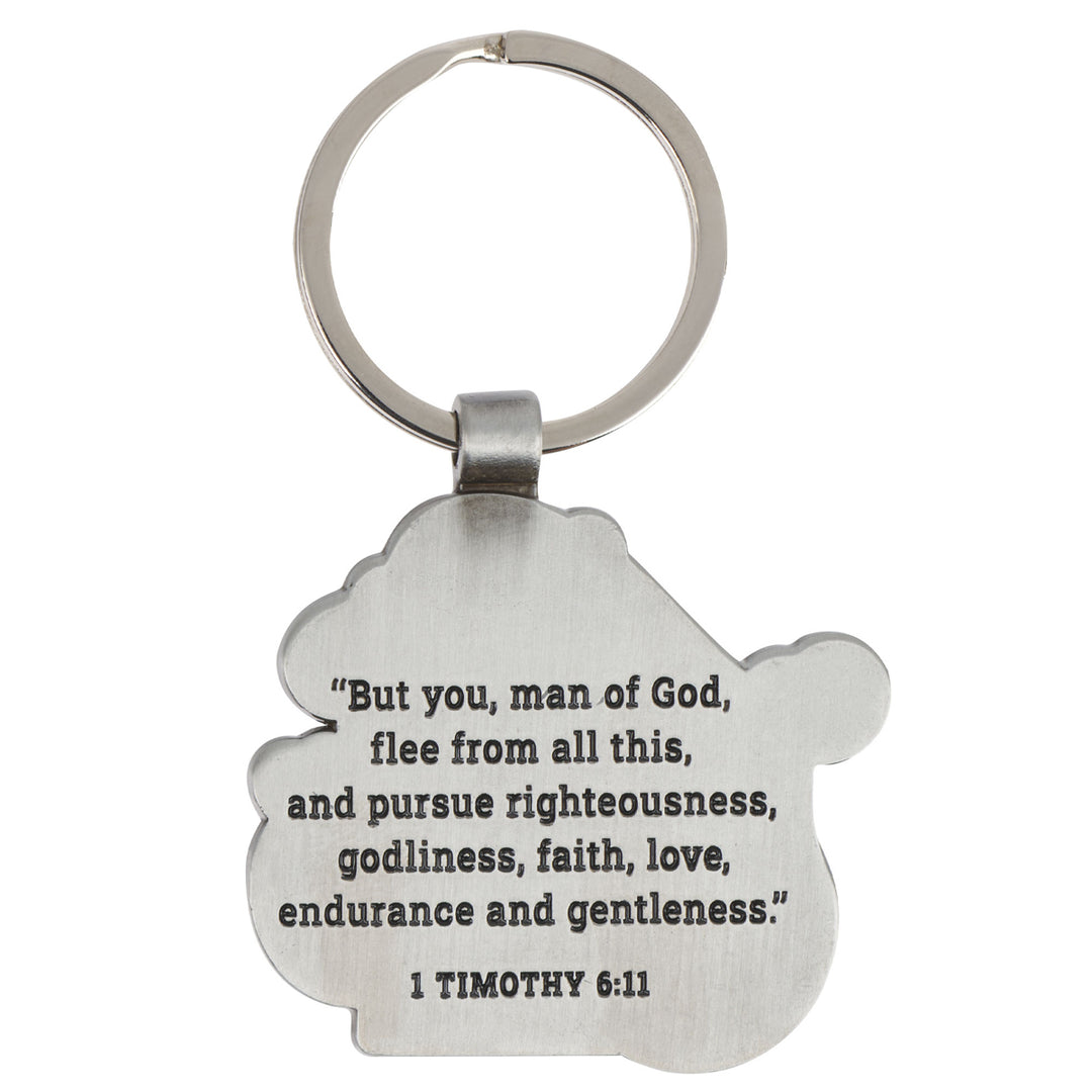 Man of God Metal Key Ring