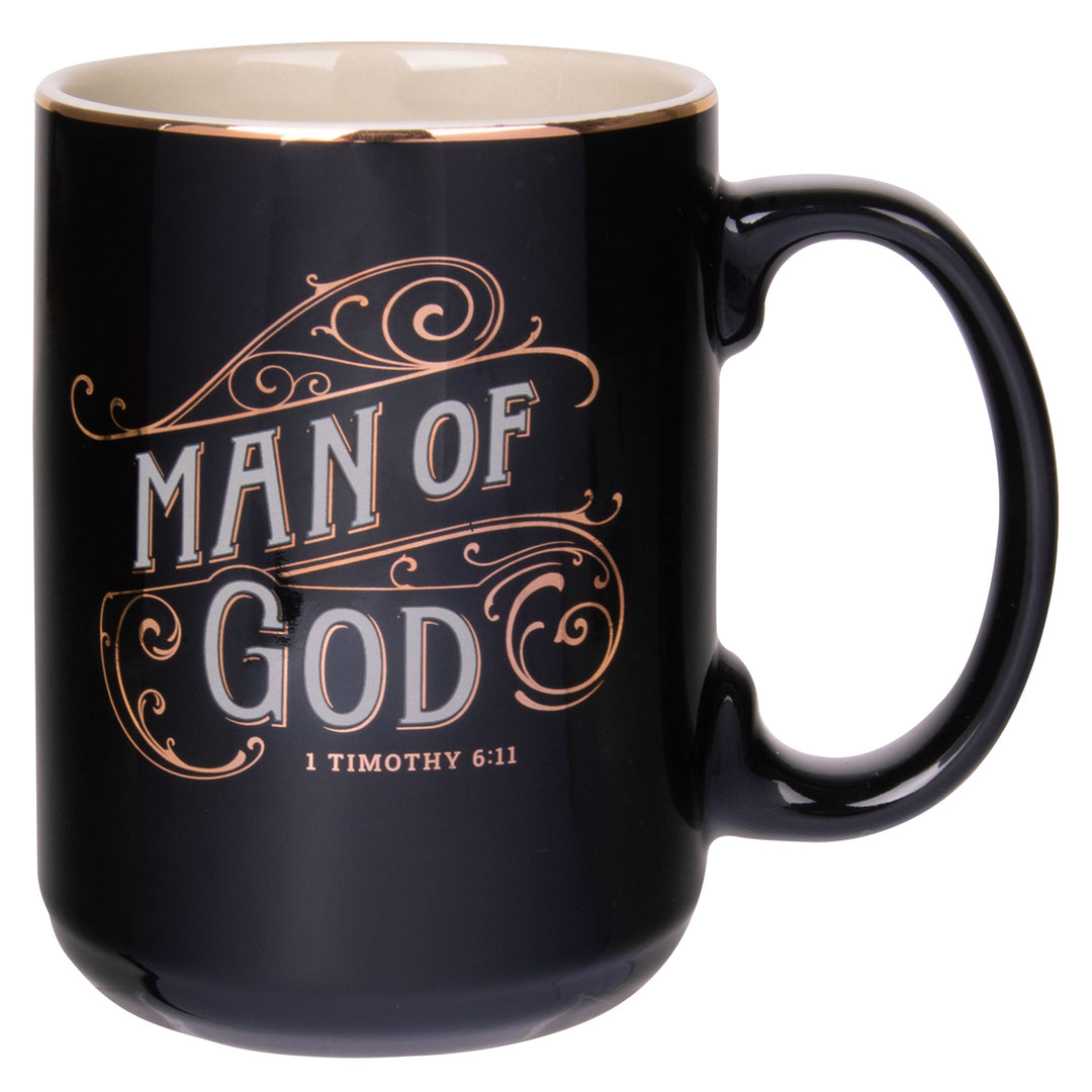 Man of God Black Ceramic Mug