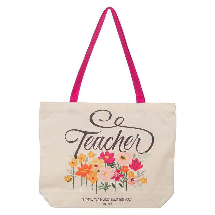 I Know the Plans I have for You - Teacher Cotton Canvas Tote Bag