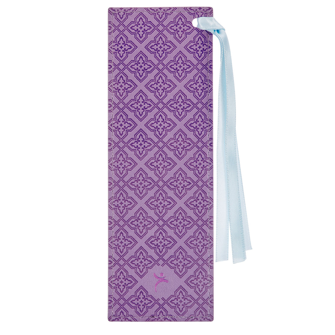 Strength and Dignity Purple Faux Leather Bookmark