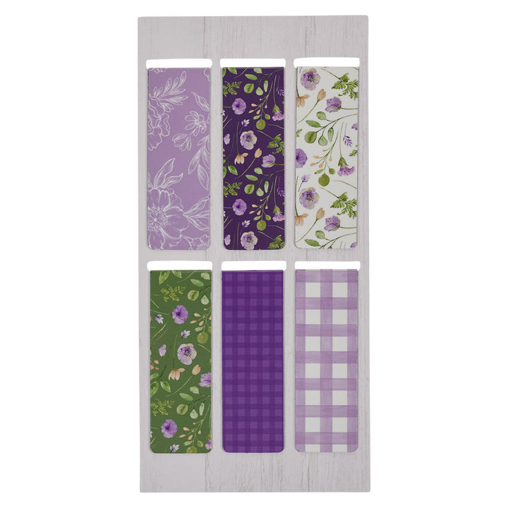 Blessed Blooming Flowers Six-Piece Magnetic Bookmark Set