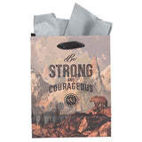 Be Strong and Courageous Medium Gift Bag with Gift Tag