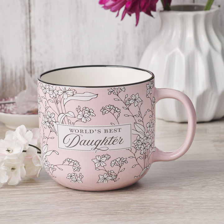 World's Best Daughter Pink Ceramic Mug