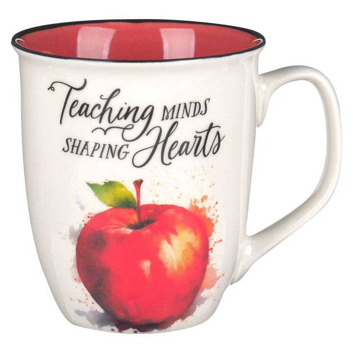 Teaching Minds, Shaping Hearts Ceramic Mug with Red Interior