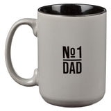Strong and Courageous No 1 Dad Grey Ceramic Mug