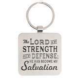 The Lord Is My Strength Metal Key Ring