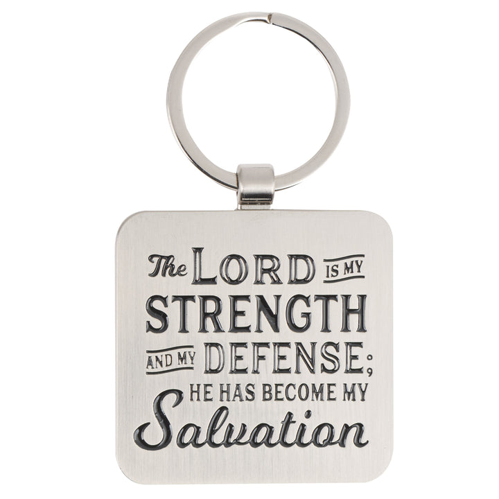 The Lord Is My Strength Metal Key Ring