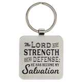 The Lord Is My Strength Metal Key Ring