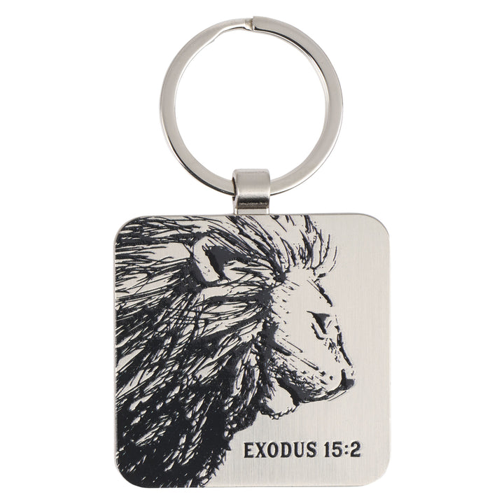 The Lord Is My Strength Metal Key Ring