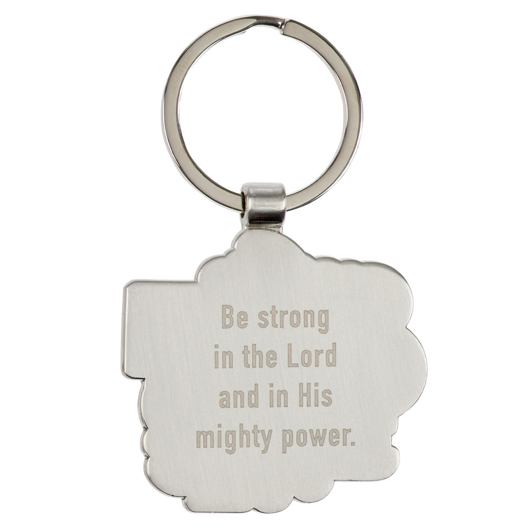 Be Strong in the Lord Metal Key Ring