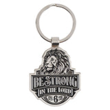 Be Strong in the Lord Lion Metal Key Ring