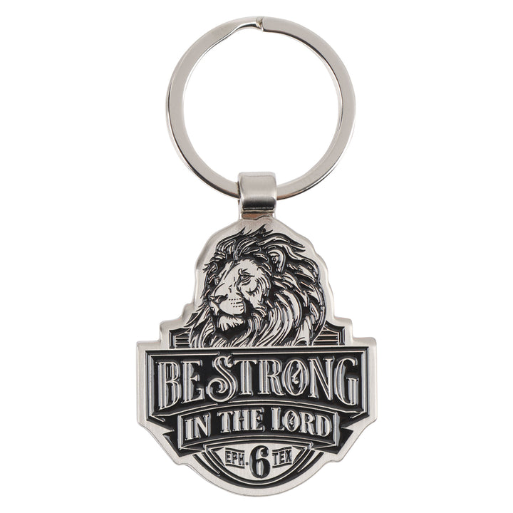 Be Strong in the Lord Lion Metal Key Ring