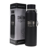 Stand Firm Black Stainless Steel Water Bottle
