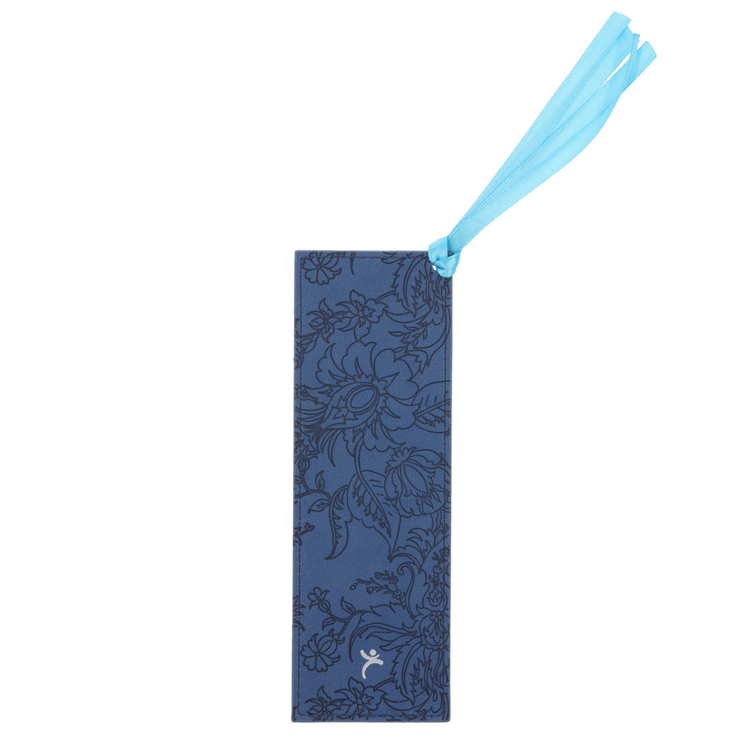 Be Still and Know Navy Faux Leather Bookmark