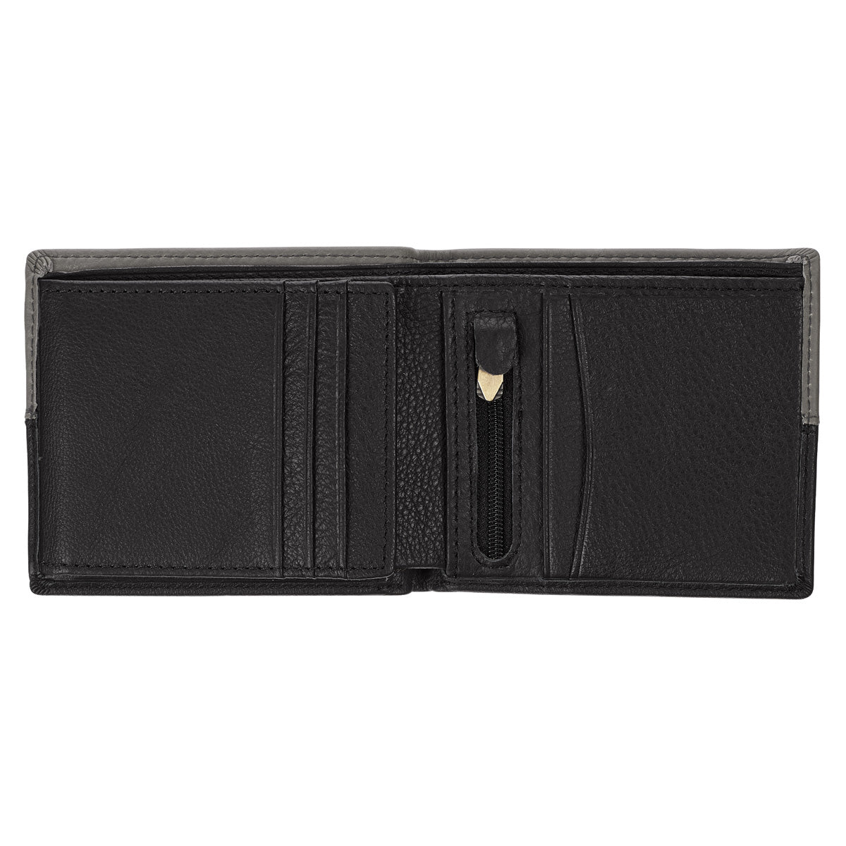 Be Strong and Courageous Lion Grey Genuine Leather Wallet