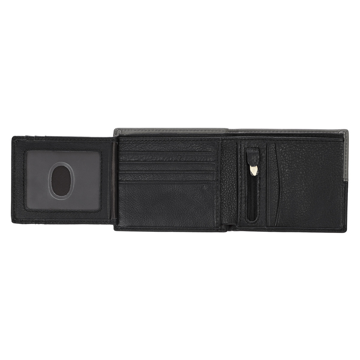 Be Strong and Courageous Lion Grey Genuine Leather Wallet